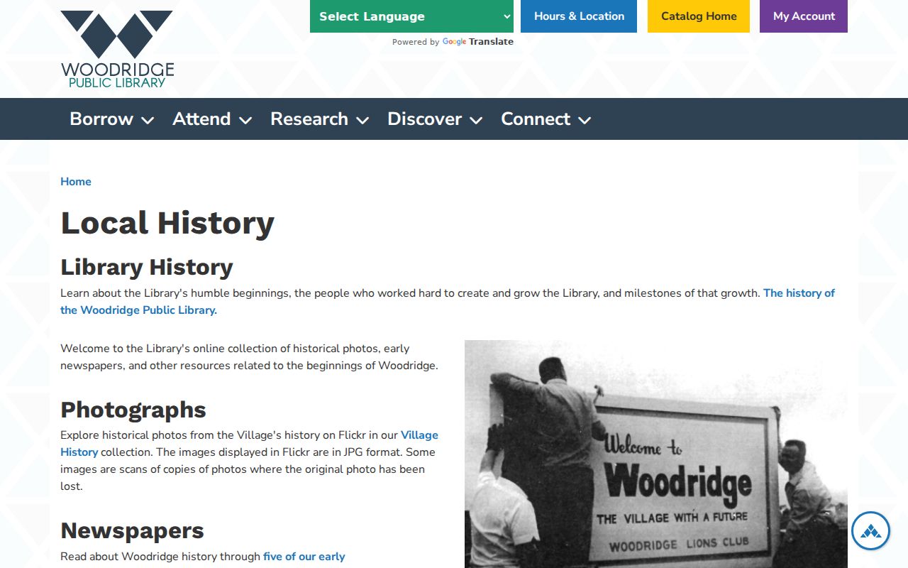Woodridge city directory companion sources in the Woodridge Public Library local-history collection