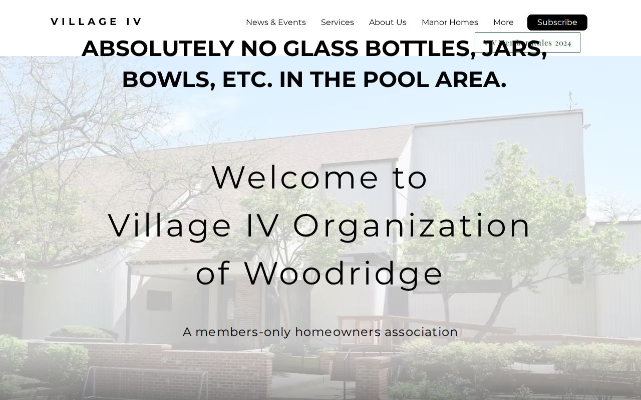 Woodridge neighbors Village IV association public information