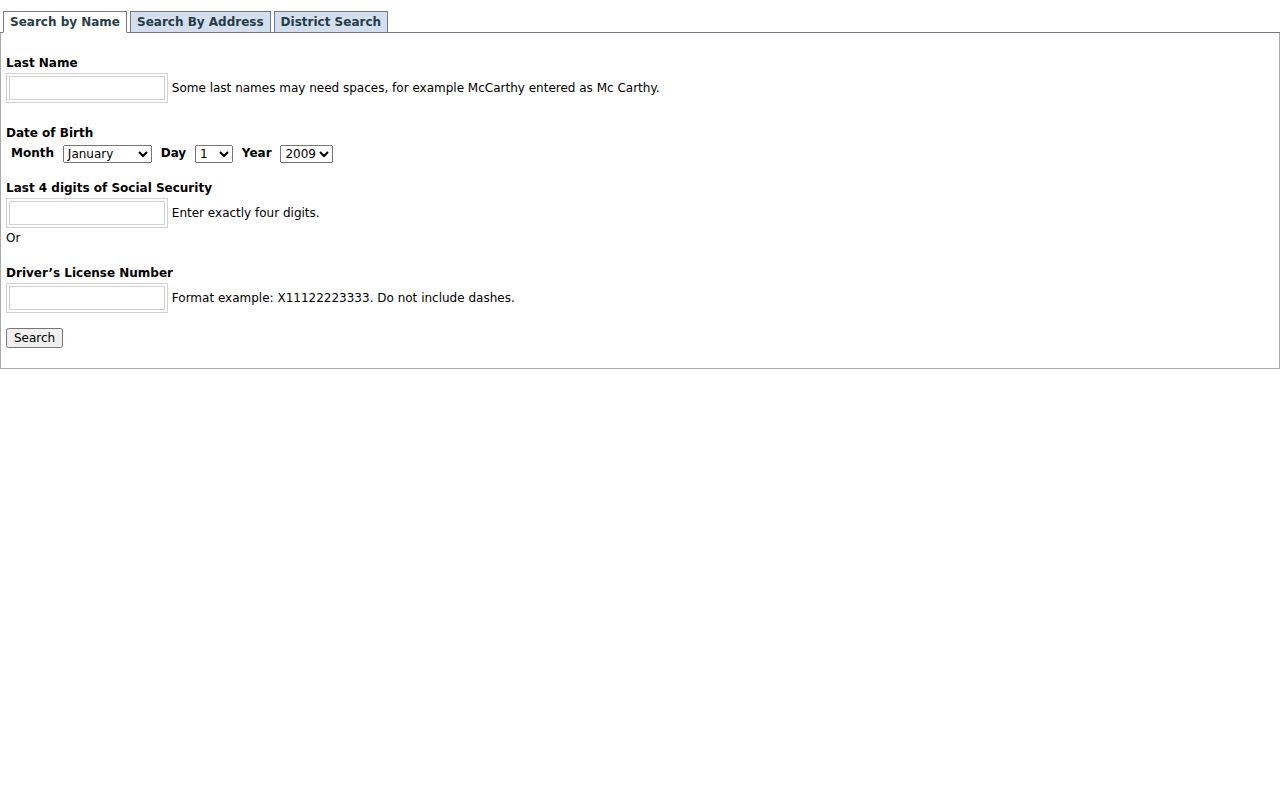 Woodridge resident lookup using the DuPage voter search by name and address